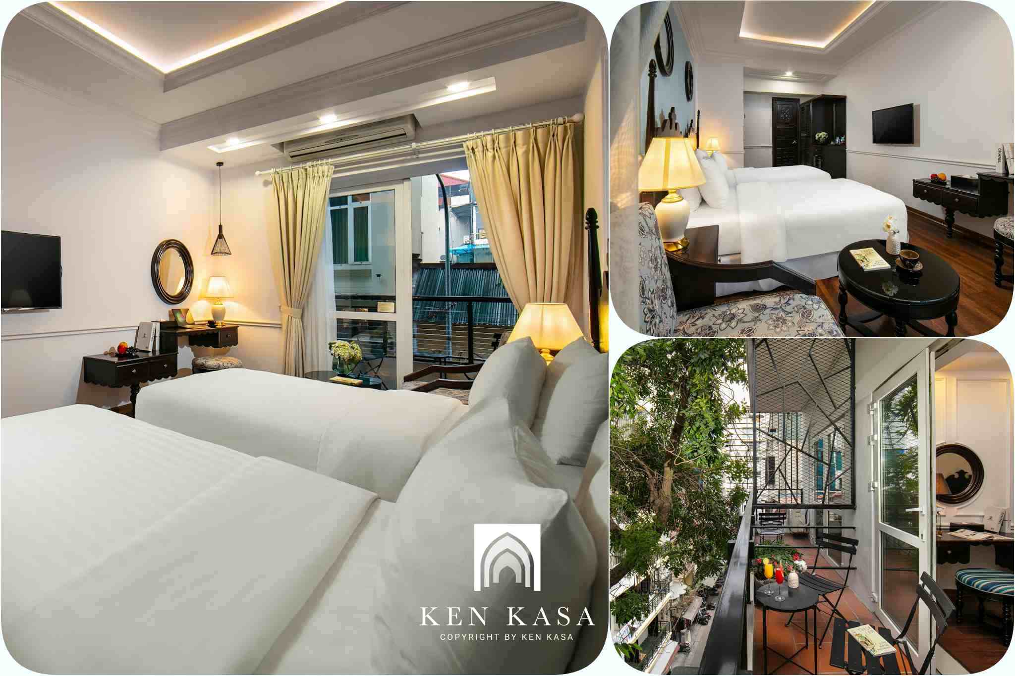 Phòng twin room có ban công tại San Boutique Hanoi Hotel 